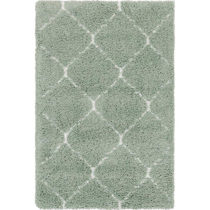 Geometric Shag Area Rug, Rectangle 122 x 183cm