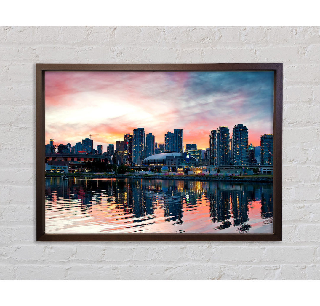 Vancouver Sunset - Einzelner Bilderrahmen Kunstdrucke auf Leinwand