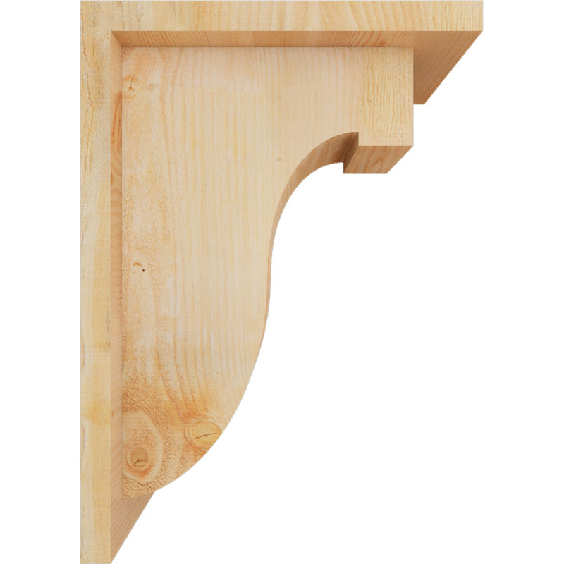 Corbeau Del Monte avec contre-plaque, H 14 po x l 6 po x P 10 po, Sapin de Douglas, Sciage brut