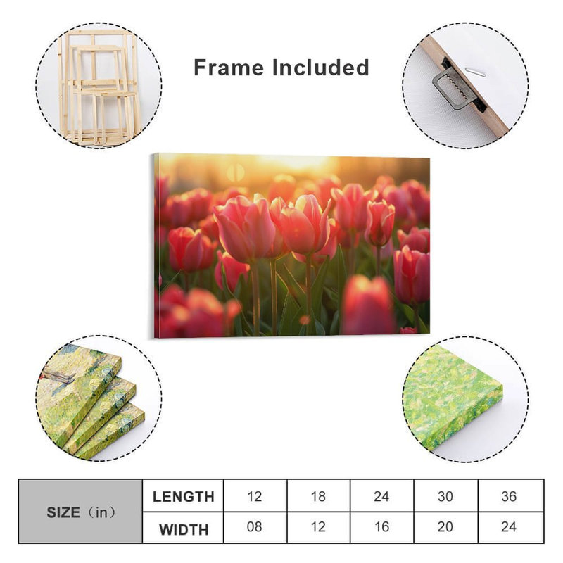 Art mural encadré 16 "x 24" avec cadre en bois, prêt à être accroché, 16 po x 24 po