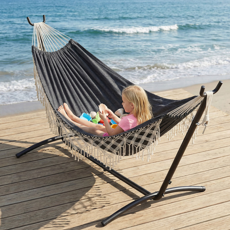 Steel Hammock Chair Stand, Grey
