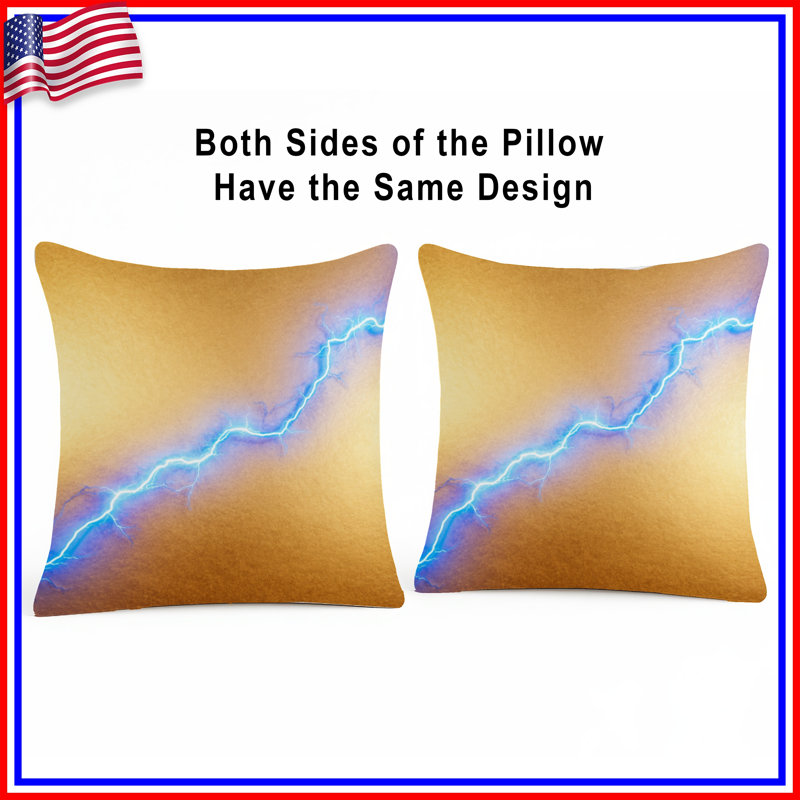 Coussins bleus Blue Lightning Bolt, 20 x 20 inches