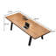 Table de conférence 86,61 "en bois massif brun de style industriel américain-129892836
