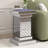 Modern Mirrored Side Table With LED Lights And Crystal Inlay For Living Room