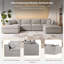 Canapé modulaire en forme de U de 142 po sans os avec repose-pieds - canapé de luxe en chenille à nuage, 6 places extra larges et profondes, livraison entièrement compressée et aucun assemblage requis-939868027