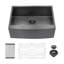 27" Gunmetal Black Kitchen Sink, Stainless Steel 16g, Enhances Functionality, 27x21x10 Inch 27 Inch, Resists Stain And Scratch,