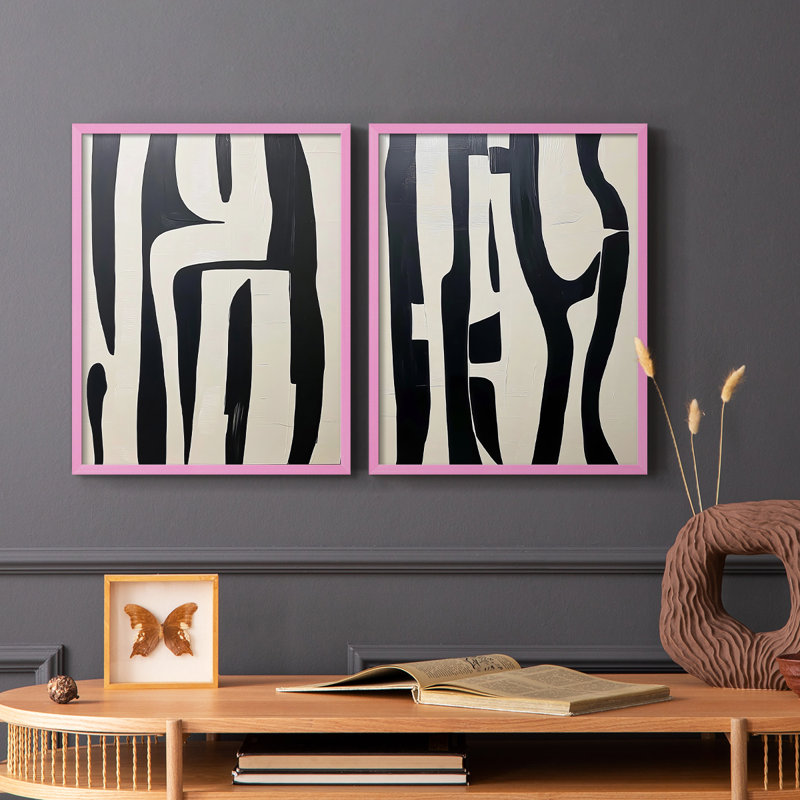 Série ABSTRACT DCXLV - Reproduction encadrée de qualité supérieure - prête à être accrochée - aucun clou requis - aucun clou requis