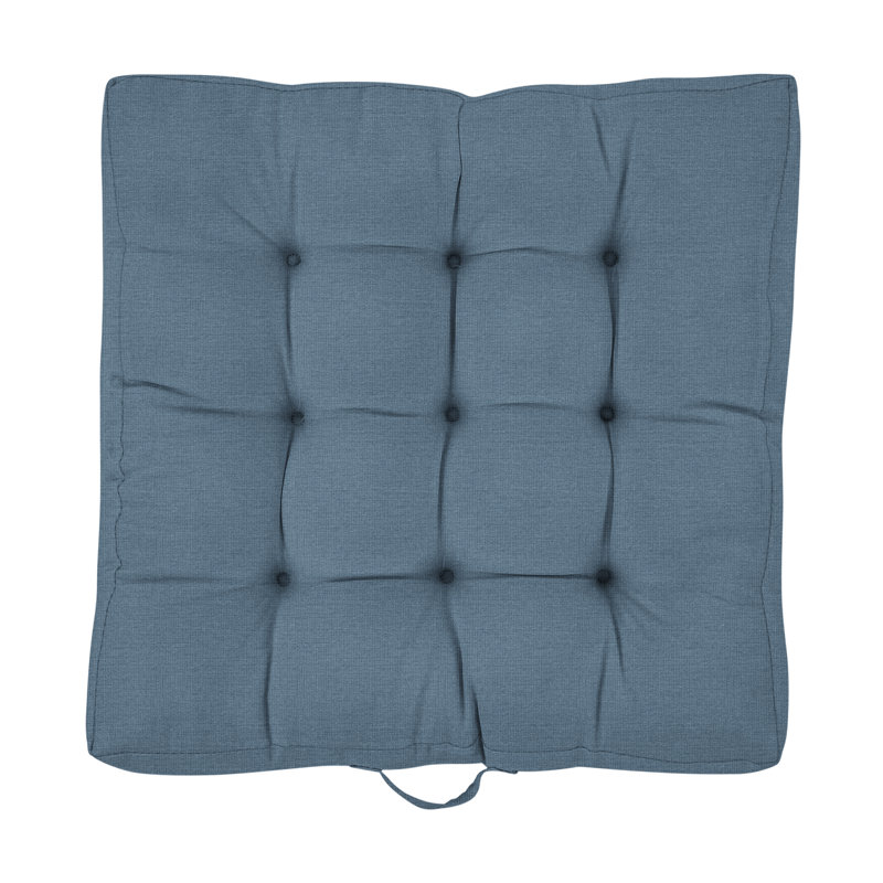 Sunbrella® Indoor/Outdoor Floor Pillow, Denim, 24" H x 24"W