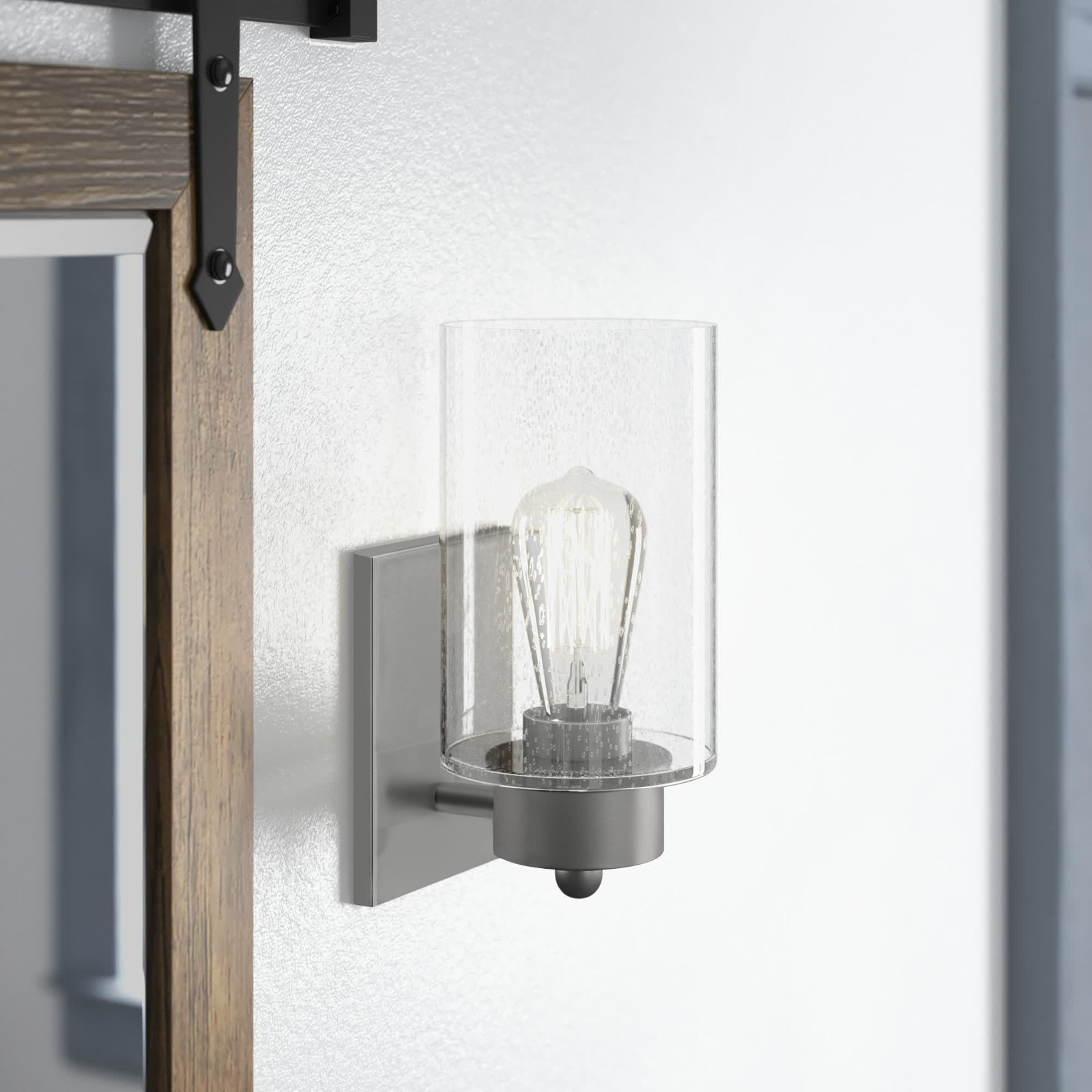 Colada Single Light Dimmable Armed Sconce, Brushed Nickel