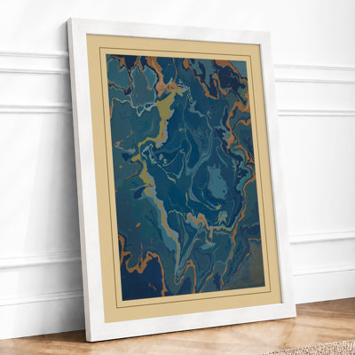 Topographical Passages Vintage - Framed Print