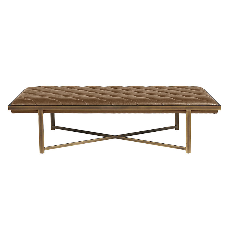 Kayla Upholstered Bench, Brown