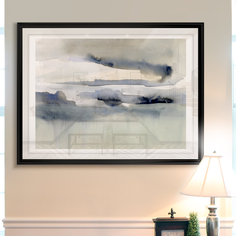Passing Through II - Peinture, H 18,5 po x l 24,5 po x P 1,5 po, Cadre noir