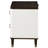 Dzianis 2-Drawer Nightstand in White and Walnut