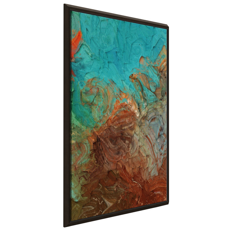 « renew your pensées », reproduction d’impression sur toile, H 63,5 po x l 39,5 po x P 2 po, Cadre flottant espresso