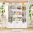 47.2"H Wood Storage Kids Bookcases  with Sliding Door and 3 Removable Drawers-1547394560
