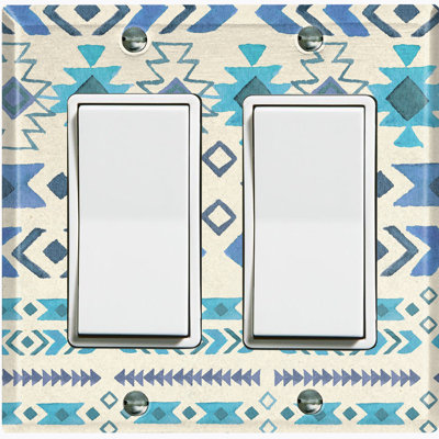 Patterned 2 - Gang Rocker Standard Wall Plate