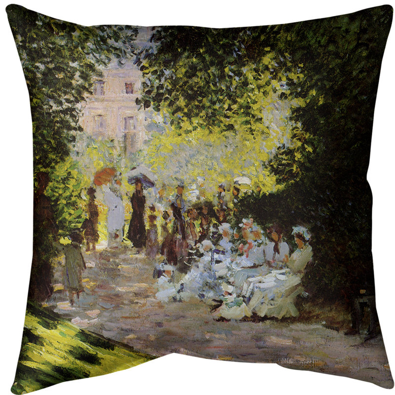Coussin euro claude monet monceau park, Bourre en polyester, Faux lin