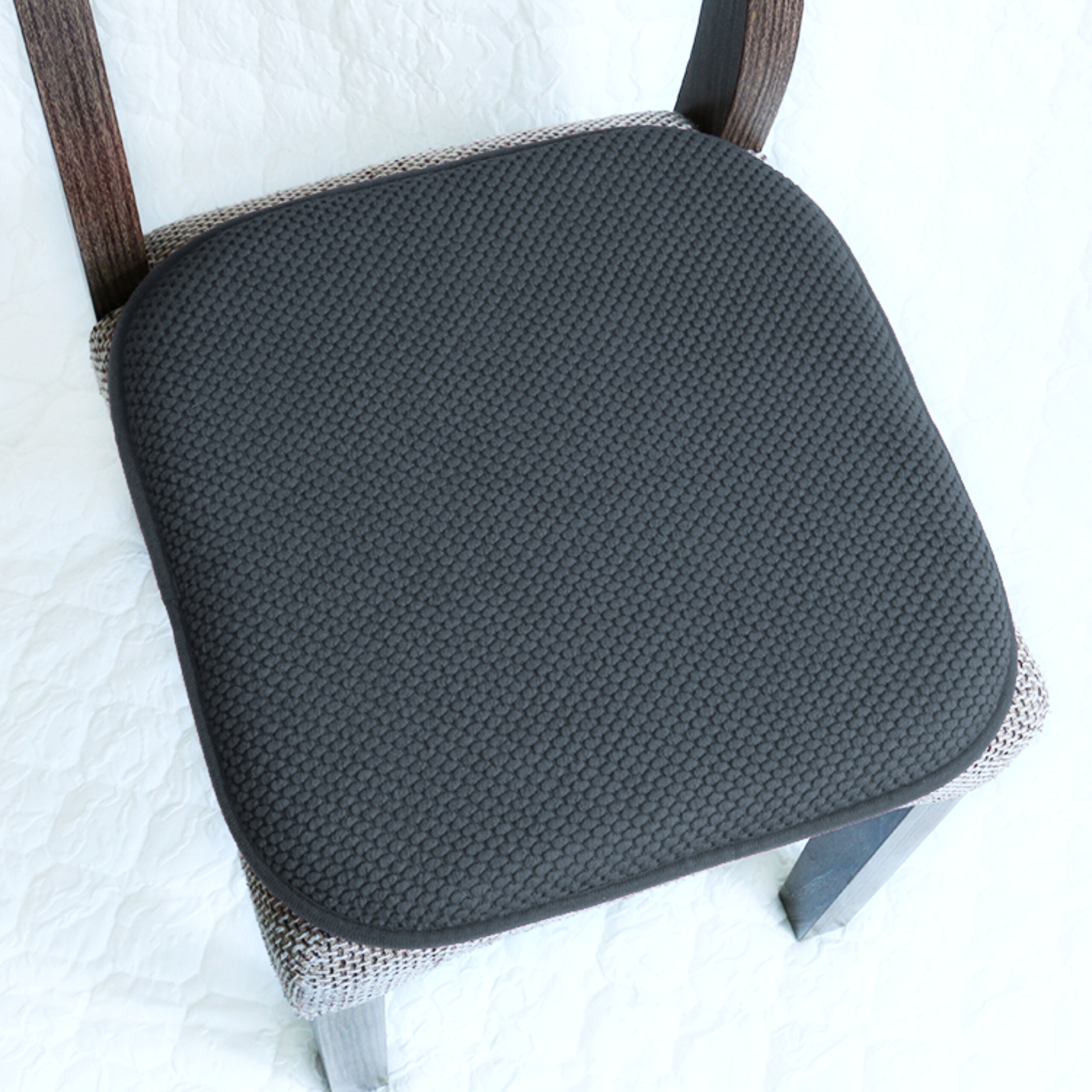 Premium Chair Cushions Memory Foam Chair Pads 2 Pack - 16x16 Inch