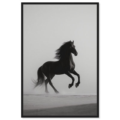 Storm Runner I Canvas Print Animal Photography by Art Remedy, Black Frame, 36 x 54