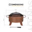 Steel Firepit TEIDE - Ø83cm, Copper