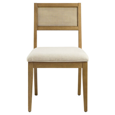 Nimba Faux Rattan Fabric Dining Chairsset Of 2