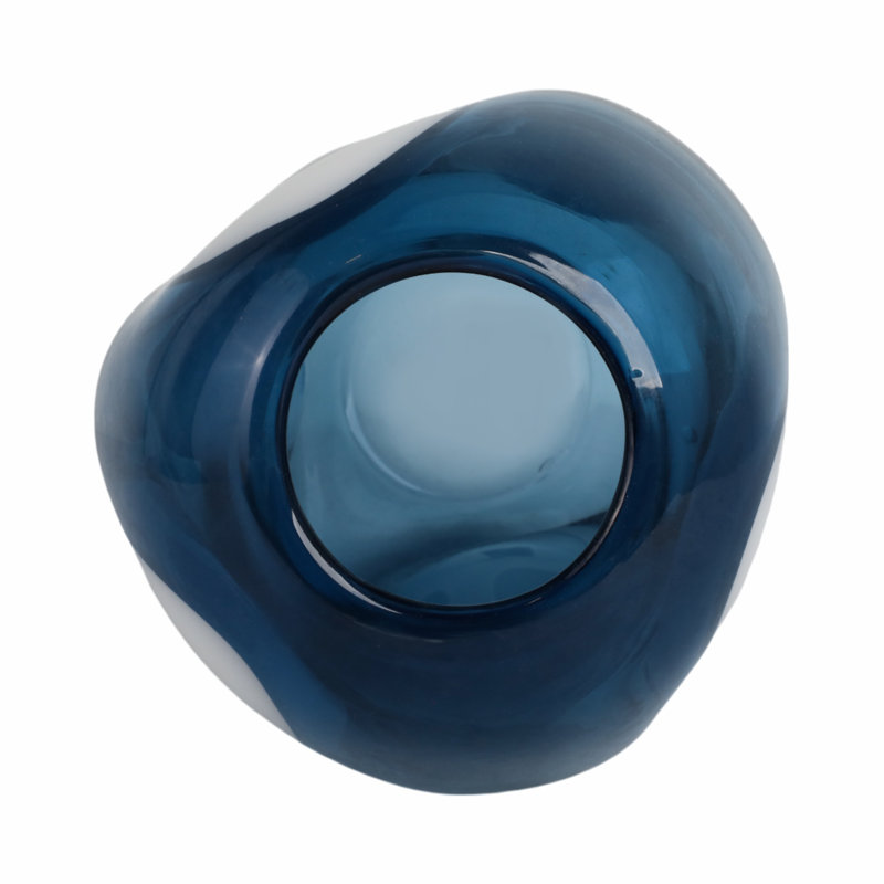 Handmade Glass Table Vase, 14" H x 8" W x 8" D
