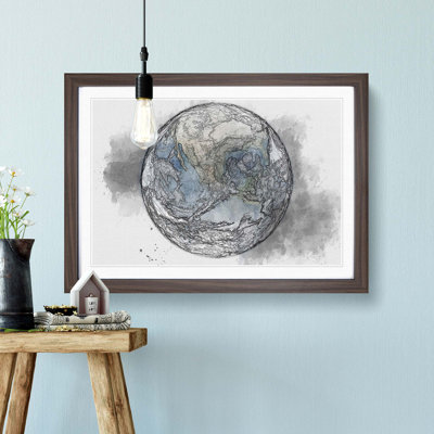 View of the Earth in Abstract - Picture Frame Graphic Art Print
