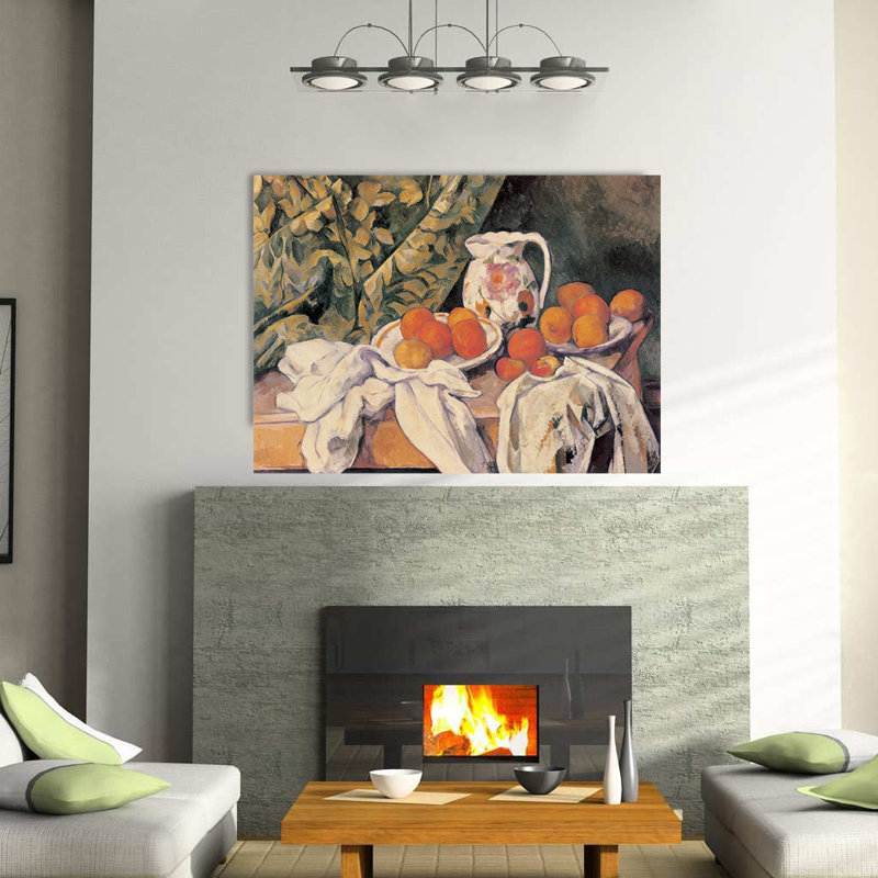 Still Life with Fruit by Cezanne Art Print, 102cm H x 140cm W x 1.8cm D