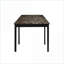 Bureau d'écriture 2pc Ensemble de chaises, plateau en faux marbre, revêtement en similicuir, structure en métal noir | Noir | Métal