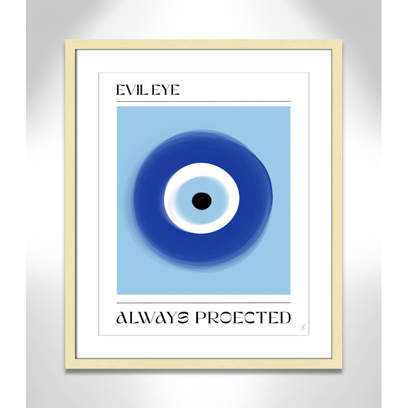 «Evil Eye» par Volfova, L 21,5 po x H 25,5 po, Imprimé mat, Or mat