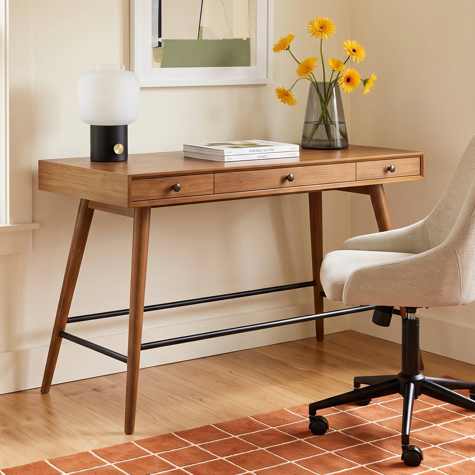 Andersen 50" Writing Desk, Brown