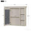 Armoire de rangement murale de salle de bain 35 "x 28" avec porte miroir, armoire de salle de bain moderne avec miroir, armoire à pharmacie avec 6 tablettes ouvertes