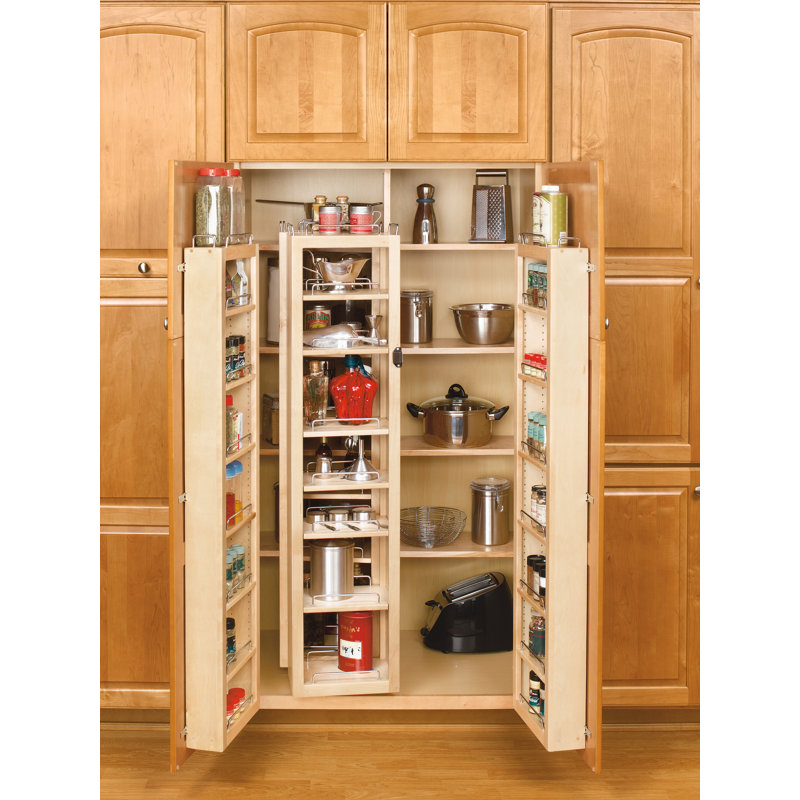 Wood Swing Out Pantry Cabinet Organizer Kit, 57" H x 12" W x 7.5" D