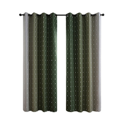 Kbndieu 63x52 Inches High Blackouts Elegant Gradient Curtains Sunscreen Heat Insulation Suitable for Balcony Bedroom and Living Room Curtain Set Of Two