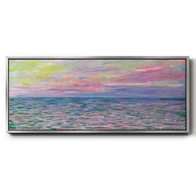 Coucher de soleil sur la mer à Pourville, 1882 - Toile encadrée