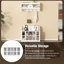 Armoire de rangement blanche pour chaussures avec portemanteau mural et 4 crochets, organisateur de vestibule pour vestibule, banc de vestibule contemporain avec compartiments réglables, vestibule-410242289