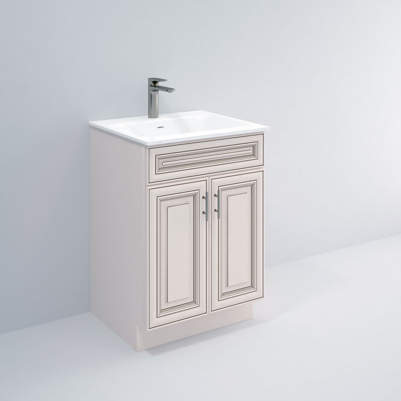 Base de meuble-lavabo 24 po blanc antique