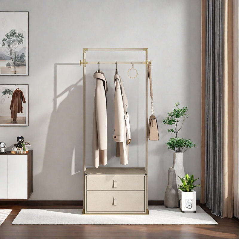 Portemanteaux en acier inoxydable, Gris beige