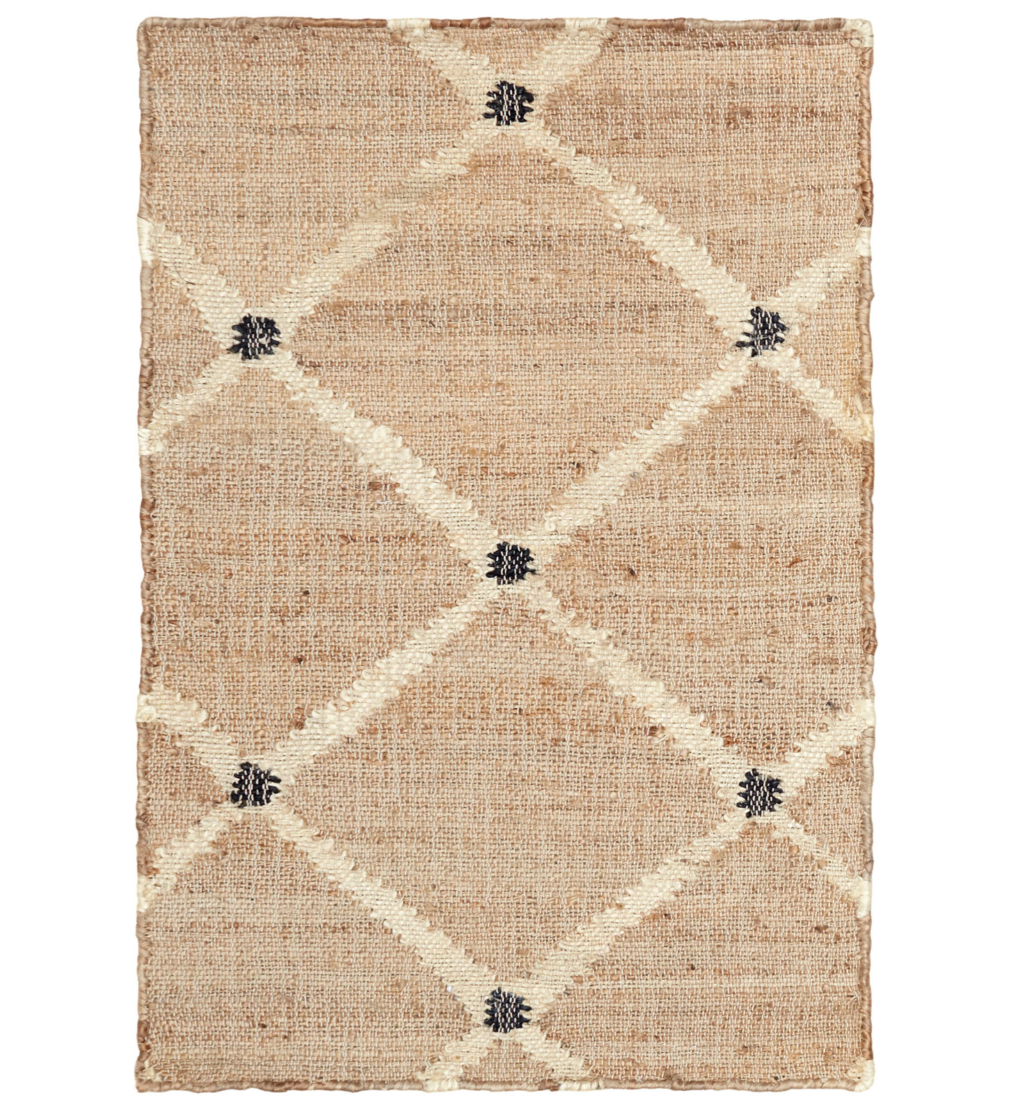 Kali Natural Handwoven Jute Rug, Rectangle 3' x 5', Natural