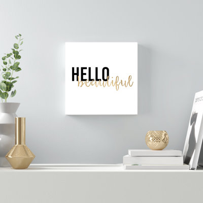 Golden Quote I by Anna Hambly - Wrapped Canvas Print