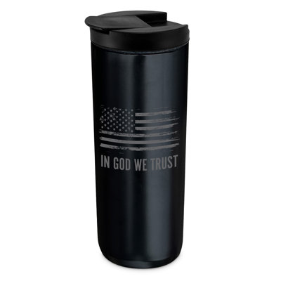 Gobelet noir 20 oz In God We Trust
