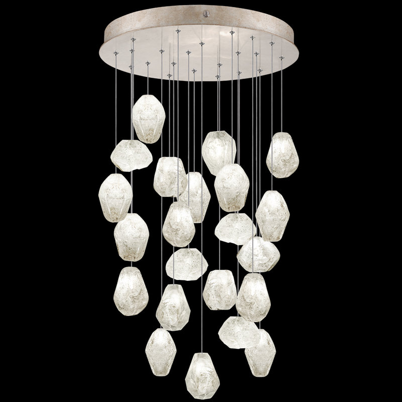 Natural Inspirations 22 - Light Pendant, Gold, Natural Quartz, 15 Lights