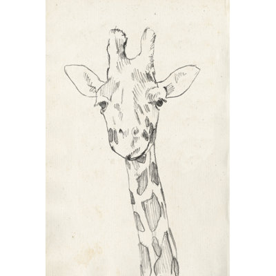 Giraffe Portrait II - Wrapped Canvas Print