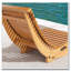 Chaise berçante ergonomique en bois avec siège à lattes Outsunny