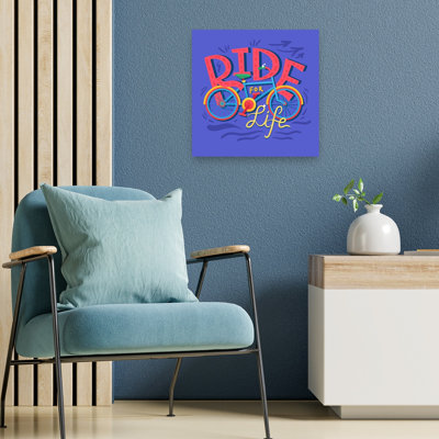 «Ride For Life», impression d'art mural contemporain coloré et vibrant