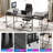 78.8" U Shaped Computer Desk With Power Outlets, USB Ports, LED Strip And Monitor Stand, Reversible L Shaped Desk With Storage Shelves-1069040336