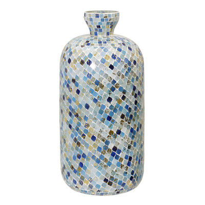 Glass Vase - Blue Mosaic