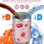 Gobelet 30 oz avec couvercle et poignée Gobelets isothermes en acier inoxydable Bouteille d'eau mignonne avec bascule (motif cerise)