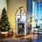 Corner  Wine Bar Cabinet With Glass Holder And Storage Space, Bar Cabinet With Led Lights And Adjustable Shelf-1417018498