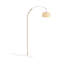 Vintage Style Floor Lamp with Bamboo Lampshade and Base